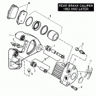 XLS CBHC Sportster Roadster 1000 (1982) REAR BRAKE CALIPER - 1982 & LATER