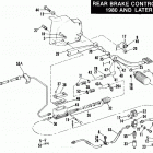 XLS CBHC Sportster Roadster 1000 (1982) REAR BRAKE CONTROL - 1980 & LATER