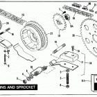 XLS CBHC Sportster Roadster 1000 (1982) CHAINS AND SPROCKETS