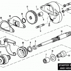 FXSB BFKD FX Low Rider (1983) STARTER SHAFT AND HOUSING - CHAIN DRIVEN MODELS