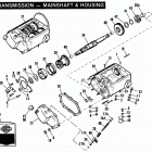 FXSB BFKD FX Low Rider (1983) TRANSMISSION - MAINSHAFT & HOUSING