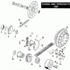 FLHTC DJLE Touring Electra Glide Classic (1984) CHAINS AND SPROCKETS - 1984