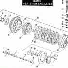 FLH80 AJKE Touring Electra Glide Heritage (1984) (Shovelhead) CLUTCH - LATE 1984 & LATER