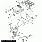 FLH80 AJKE Touring Electra Glide Heritage (1984) (Shovelhead) REAR BRAKE CALIPER - 1981 & LATER