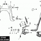 FLH80 AJKE Touring Electra Glide Heritage (1984) (Shovelhead) JIFFY STAND AND CENTER STAND