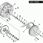 FXSB BFKD FX Low Rider (1983) CAST WHEEL - REAR - FXB, FXSB