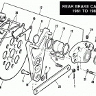 FXE BAKB FX Super Glide (1981) REAR BRAKE CALIPER - 1981 & 1982 - ALL MODELS; 198...