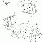 FXR EAKD FXR Super Glide (1983) FENDERS AND LICENSE PLATE BRACKETS