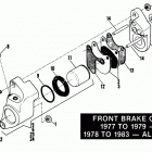 FXSB BFKD FX Low Rider (1983) FRONT BRAKE CALIPER - 1977 TO 1979 - FXS; 1978 TO ...