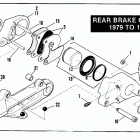 XLS CBHB Sportster Roadster 1000 (1981) REAR BRAKE CALIPER - 1979 TO 1981