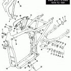 XLS CBHB Sportster Roadster 1000 (1981) FRAME, REAR FORK AND JIFFY STAND - 1979 TO 1981