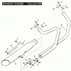 XLT-1000 2GH7 Sportster 1000 (1977) EXHAUST SYSTEM - COLLECTOR