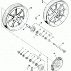 XLT-1000 2GH7 Sportster 1000 (1977) CAST WHEEL - REAR