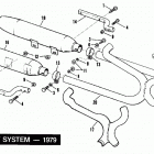 XLS-1000 4EH9 Sportster 1000 (1979) EXHAUST SYSTEM - 1979