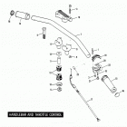 XLCR-1000 7FH7 Sportster 1000 (1977) (Cafe Racer) HANDLEBAR AND THROTTLE CONTROL