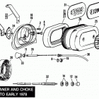 FXS-1200 2FH7 FX Super Glide (1977) AIR CLEANER AND CHOKE - 1971 TO EARLY 1978