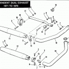 FXS-1200 2FH7 FX Super Glide (1977) INDEPENDENT DUAL EXHAUST SYSTEM - 1971 TO 1978
