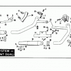 XLCH-1000 4AH6 Sportster 1000 (1976) EXHAUST SYSTEM - INDEPENDENT DUAL - 1976 & EARLIER