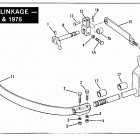 XLCH-1000 4AH6 Sportster 1000 (1976) SHIFTER LINKAGE - 1975 & 1976
