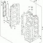 DF100A 115A 140A ,AT,AZ,AST Cylinder block (df115az e03:up to vin.510003)