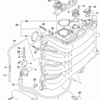 DF200AT,AZ ~510001 Впускной коллектор  и дроссель газа