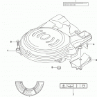DF70AT 80AT 90AT Крышка механизма маховика