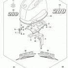 DF200AT,AZ ~510001 Engine cover (for 0ep) (df200at e03)