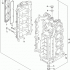 DF100A 115A 140A ,AT,AZ,AST Cylinder block (df140az e03:from vin.510026)
