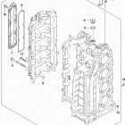 DF100A 115A 140A ,AT,AZ,AST Cylinder block (df140az e03:up to vin.510025)