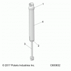S19EER6PSL/PEL 600 SWITCHBACK SP 144 ES/INTL Suspension, shock, rear track - s19eer6psl  /  pel...