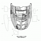 S19SJA5BSL/BEL 550 WIDETRAK LX ES/INTL Body, hood foam and foil - s19sja5bsl  /  bel (600...
