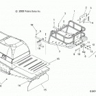 S19SJA5BSL/BEL 550 WIDETRAK LX ES/INTL Chassis, rack asm. and snow flap - s19sja5bsl  /  ...