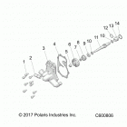 600 SWITCHBACK XCR ALL OPTIONS (S21DDL6PS) Engine, water pump - s21ddl6ps all options (c60080...