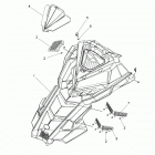 S19DCL8RS/8REM 850 RUSH XCR SC SELECT ALL OPTIONS Body, hood asm. - s19dcl8rs  /  8rem (49snowhood15...