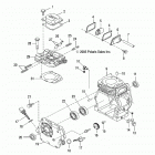 S19WAA1ASA/AEA 120 INDY/INTL Engine, crankcase - s19waa1asa  /  aea (49snowcran...