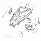S19CEA5BSL 550 INDY 144 ES Body, hood asm. - s19cea5bsl (49snowhood14550)
