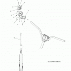 S19CEA5BSL 550 INDY 144 ES Engine, throttle control asm. - s19cea5bsl (49snow...