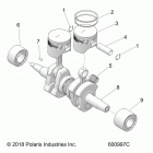 800 TITAN SP/ADVENTURE/XC ALL OPTIONS Engine, piston and crankshaft - s20fjb8  /  fje8  ...