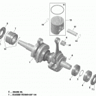 003 - SUMMIT 850 E-TEC Коленвал и поршни