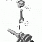 003 - Skandic WT 600 ACE Коленчатый вал и поршни - 600 асе