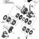 001 - BACKCOUNTRY 600R E-TEC Коленвал и поршни