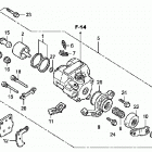 TRX300EX Задний суппорт тормозной