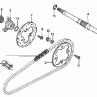 TRX450ER Задняя ось и приводная цепь