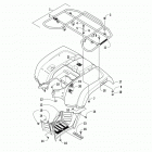 ATV ALTERRA 700 MUD PRO LTD EPS GRAY Задний багажник ,крыло и подножки
