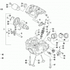 ALTERRA VLX 700 EPS BLACK Cylinder head and camshaft  /  valve  assembly