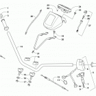 ATV ALTERRA 300 RED Handlebar, instrument pod, and control assemblies