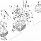 ATV 150 UTILITY WHITE Головка цилиндров