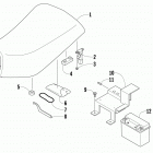 ATV 150 UTILITY WHITE Seat, battery, and tool kit assemblies