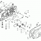 ATV 150 UTILITY WHITE Left crankcase and cover assembly