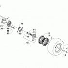 ATV 150 UTILITY WHITE Front wheel and brake assemblies